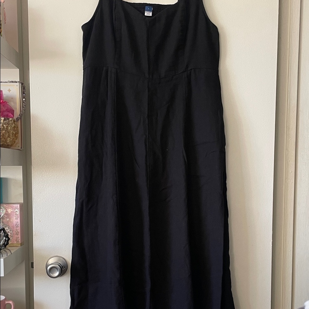 Old Navy|Black Sleeveless Linen Dress w/Pockets|Large|EUC - Picture 4 of 12